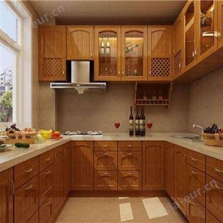 百和美整体全铝橱柜 嵌入式厨房灶台铝合金材门板 吊式壁柜洗碗台定制