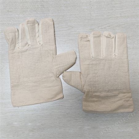 卡其双层棉帆布 机械加工劳保焊工手部防护手套