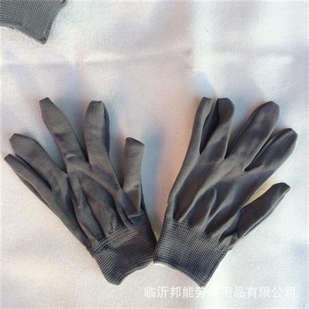 食品厂手套黑灰白色尼龙手套芯13针针织手套无尘劳保防护劳保手套