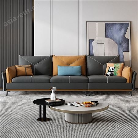 搏德森科技布沙发意式极简客厅沙发小户型可拆洗现代简约布艺沙发定制厂家