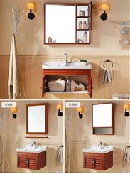 百和美生产太空铝浴室柜 挂墙式浴室柜 易清洁防腐蚀 来图定制
